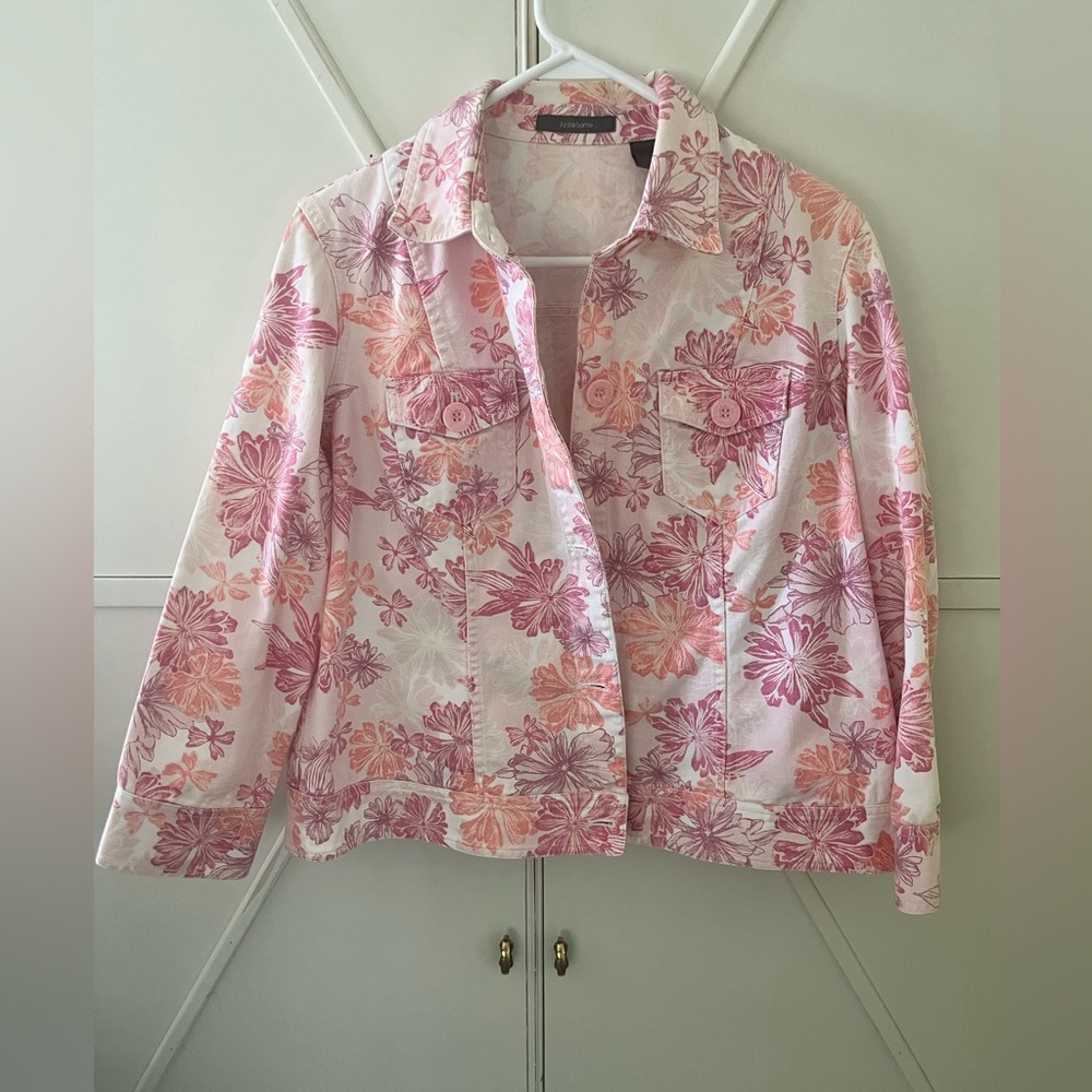 Liz Claiborne flower Jean jacket